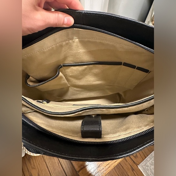 Gently used Banana Republic Genuine Black Leather Tote - Picture 10 of 12